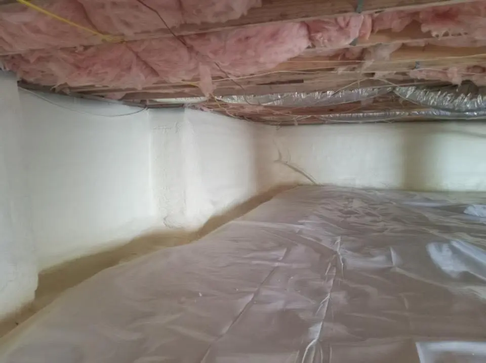 Crawl space encapsulation with closed-cell spray foam for Spray Foam Roofing Repair in Dock Junction